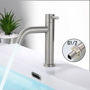 SUS304 single cold basin faucet bathroom washbasin table basin toilet faucet wholesale
