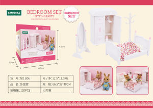 Sen Tong Le Animal FamilyRabbit Doll House Childrens Pretend Play Villa Set Girls Toys Wholesale