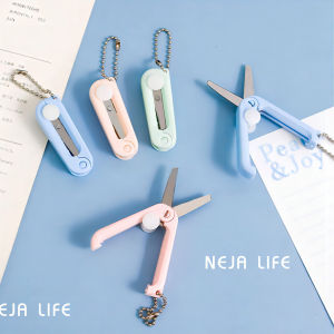 Retractable Mini Folding Scissors Portable Student Creative Multifunctional Safe Cute Scissors