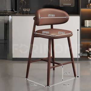 High Stool Home Use Iron Bar Chair Coffee Shop Bar Counter Hotel Island Stool Modern and Simple