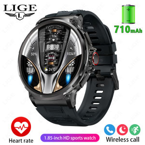 LIGE 1.85 Inch Smart Watch Men 710mAh Battery Long Standby Bluetooth Call Smart Men Watch New Fitness Watch Sport Tracker Andriod IOS