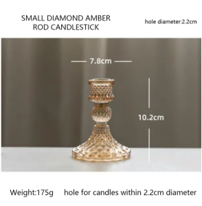 Tempat Lilin Kaca Glass Pillar Candle Holder Transparent Candlestick Wedding Decoration Centerpiece