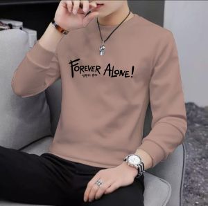 Diskon Spesial Sweater Keren Crewneck Elegan Kaos Pria Trendy Sweatshirt Kasual Sweter Forever Alone