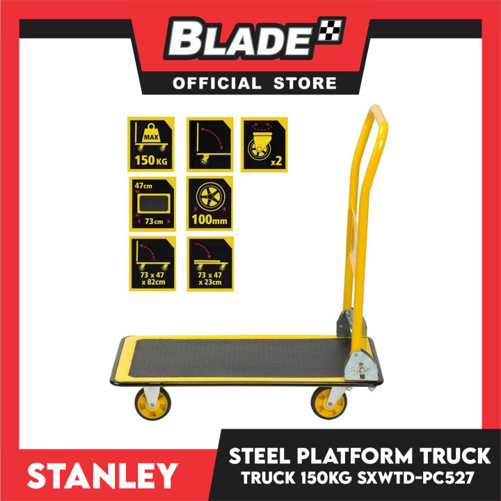Stanley Steel Platform Truck PC527 (150kg) Folding Trolley, Caddy