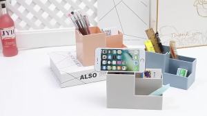 In-stock creative pen holder desktop stationery storage student multifunctional pen pen stand pen holder wholesale with printing logotop pick