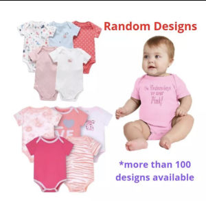 CC NEW BORN Baby Boys and Girls Set of 5 New Bodysuit Onesie Cotton Infant Jumper Newborn Baby Clothes With Packaging / 5pcs Assorted Designs (RANDOM) Premium Quality 100% Cotton Baby Onesie