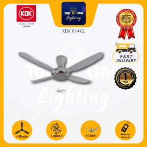 KDK K14Y2 / KDK K15Y2 56 / 60" Inch V SERIES REMOTE CONTROL CEILING FAN