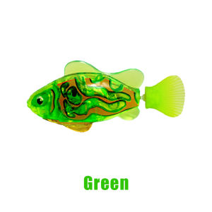 Robotic Fish Waterproof Moving Fishing with Light Cat Interactive Electric Fish Water Toy for Indoor Play Swimming Robot Fish Toys for Cat Dog with LED Light Pet Bath Toys