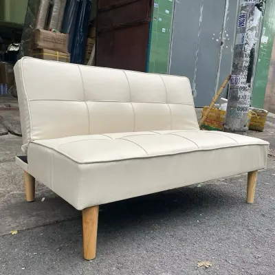 Sofa Bed Giường Mini Size 1m2 cho nhà nhỏ Sofa đơn nhỏ gọn chân gỗ decor nhà xinh xắn xưởng casarosofa