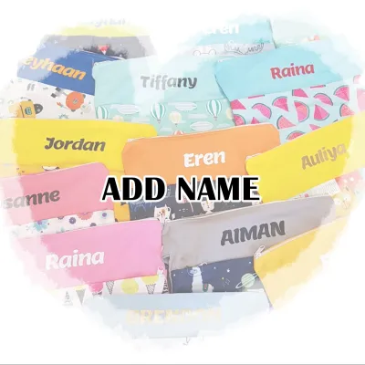Personalised Name Wet Bag Baby | Waterproof Diaper Pouch Wet/Dry Bag | Newborn Gift Daycare Nursery Travel Pouch