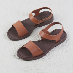 Sepatu Sendal Wanita Kekinian CAMOU NETI LILAC Sandal Karet Empuk Model Teplek Flat Tali Cewek Untuk Pesta Kondangan