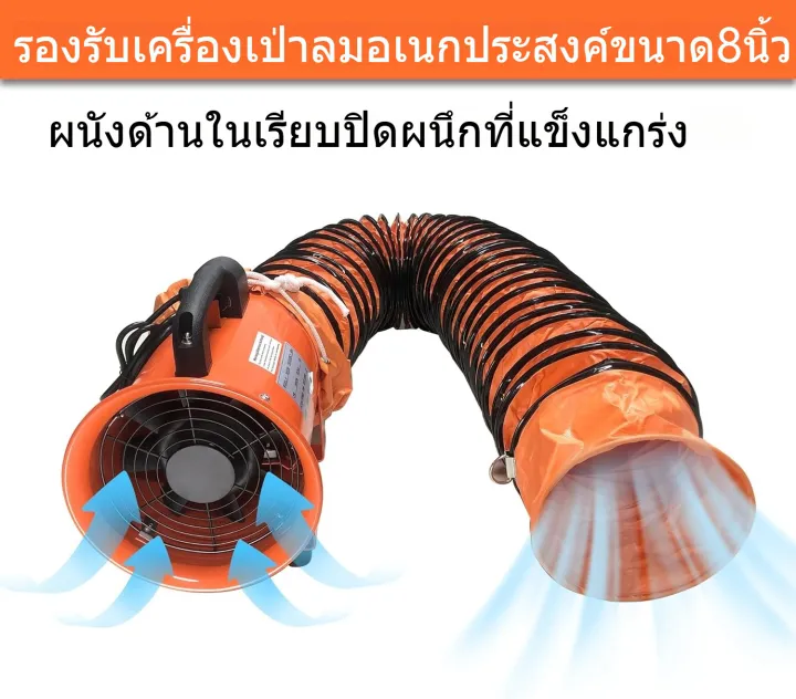พัดลมดูดอากาศพกพาแบบพับได้พร้อมสายพัน PVC แรงดันไฟฟ้า 100-240V รับ ...