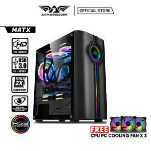 Armaggeddon Tron Holo 5 ATX PC RGB Gaming Case | Holographic Front Panel Design