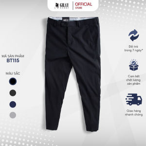 Quần Tây Nam GRAYHOMME Dáng Ôm Co Giãn UV40+ Cao Cấp - Phong Cách Công Sở Việt Nam (BT115)