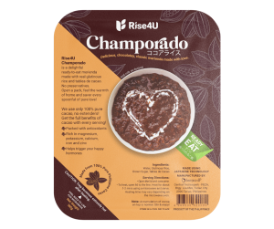 Rise4U Champorado Tray Ready-to-eat - Instant chocolate drink with cocoa milk and sugar. Ready to eat.