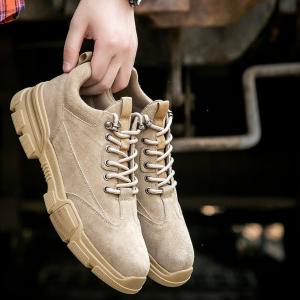 QINHUIZE Labor insurance shoes mens summer anti-smashing puncture light breathable deodorant site shoes safety welder shoes wear steel toe work safety boots site protection shoes