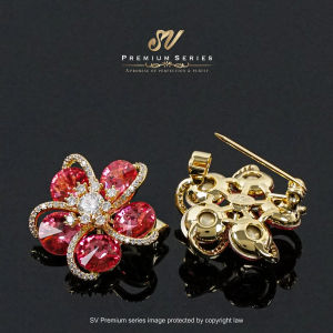 Sv Premium Exclusive Flora Brooch Pin Tudung Bunga Luxury Flower Hijab Pin Shawl Bawal Muslimah Fashion With Gift Box