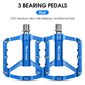 จักรยานเสือภูเขาขี่จักรยานตะวันตกแป้นถีบจักรยานลูกปืน3ตัวโครงอลูมิเนียมกลวงกันลื่น MTB เบาพิเศษแป้นถีบจักรยานแป้นถีบจักรยานคันเหยียบจักรยานเสือภูเขา