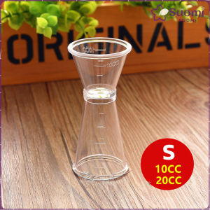 Suomi PVC Double Jigger Measuring Cup 10/20/40cc Transparent Jigger with Measurement Markings
