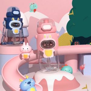 BARU BOTOL MINUM SEDOTAN ANAK 600ML KARAKTER ANIMAL TOMOR BAHAN TRITAN BPA FREE