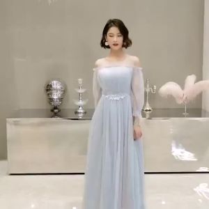 Bridesmaid Long Dress Pale Mauve Pink Party Dress Bridesmaids Sister Maxi Dress㏇X0407