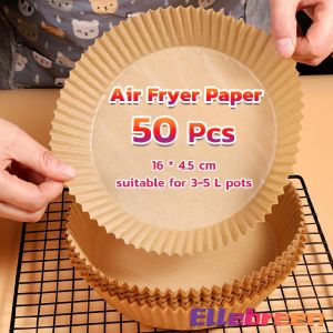 50 PCS Air Fryer Paper Liner Disposable Air Fryer Sheet Oil-proof Parchment Paper Non-Stick