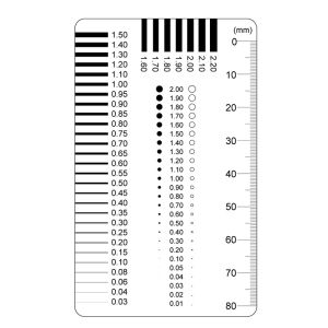 [AYLMER] Badge gauge Stain card Point gauge wire gauge film ruler Stain contrast ruler
