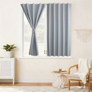 【Ready Ship】Hot sale home curtain blackout Curtain for Window Bedroom Blinds Velcro Curtain Waterproof Curtain