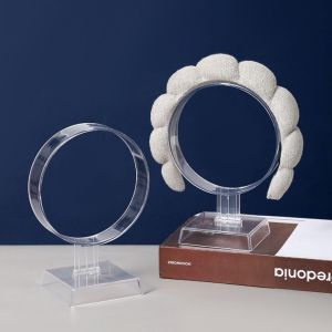 RXHWF Round Headband Display Stand Gift Clear Headwear Rack Fashion Removable Headgear Holder Women