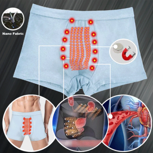 Mens Anion Seamless Graphene Prostate  Modal Boxer Briefs Male Massage Briefs