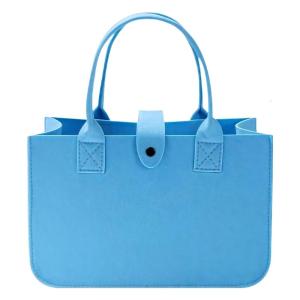 Compact Felt Shoulder Bag Practical Construction Felt Shopping Basket Foldable Toy Bag Easy Maintenance Daily Use