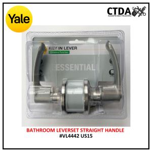 YALE BATHROOM LEVERSET STRAIGHT HANDLE #VL4442 US15