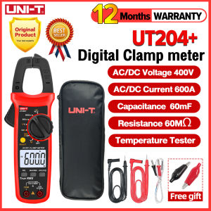 11.11 (Sẵn Sàng) UNI-T UT204A 600A AC DC Kẹp Kỹ Thuật Số Với Kiểm Tra Nhiệt Độ Phạm Vi Tự Động 600V Điện Áp Liên Tục Buzzer