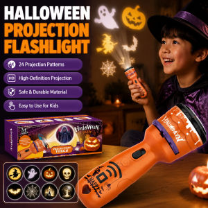 🎃Halloween Projector 24 Pattern Projection Flashlight Wonderful Toys Halloween Party Decoration Children's Projector Toy Festival Gift