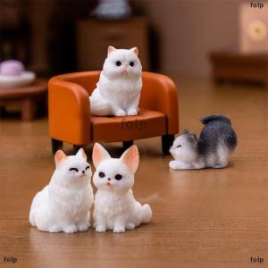 [COD] folp Mini mèo trang trí phim hoạt hình mèo con vi cảnh quan Dollhouse Mô hình xe nội thất trang trí máy tính để bàn nhà