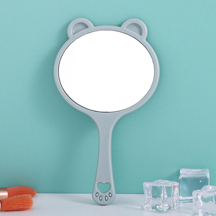 [The Fayshow] Handheld Makeup Mirror Creative Bear Vanity Mirror with