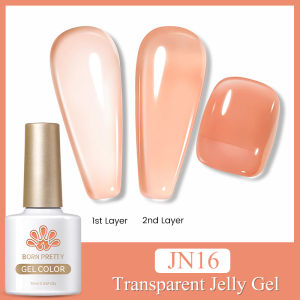 BORN PRETTY 10ml Jelly Nude Gel Nail Art Polish Translucent Semi Permanent Soak Off UV LED Gel Varnish Nail UV Gel Polish Complete Set
