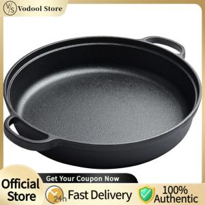 【24 Hours Shipped】Versatile Cast Iron Cooking Pan 8.7-11.8 Inch with Double Handles for Baking Frying and Searing