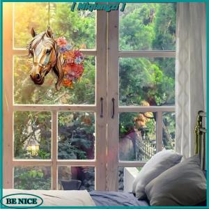 [miqiangzi] Cổ Điển Hoa Ngựa Giáng Sinh Treo Đồ Trang Trí Acrylic Ngựa Mặt Dây Chuyền Trang Trí Cho Xmas Cây Trang Trí Nội Thất