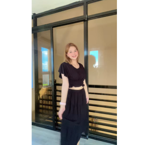 SC83 Set | Ruffles Top and Maxi Skirt