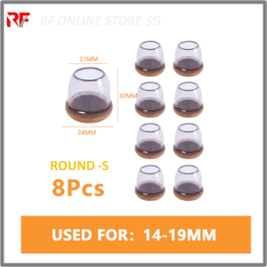 8pcs Transparent Table Chair Leg Cover Floor Protectors TPE Soft Rubber For Furniture Foot Legs Noise-Free No scratches