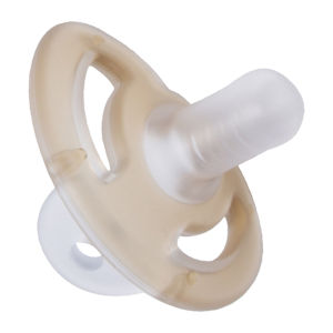 Hamshmoc Baby Pacifier Breast-Like Design Ergonomic Lightweight Anti-Lint Food-Grade Silicone For Infants 2+ Months
