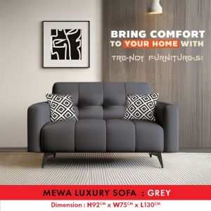 ⚡️LIKE BUG⚡️New Arrive : MEWA sofa Luxury Style with Anti-Scratching Leather with tall backrest | Sofa 3 seater| Sofa 2 seater | Sofa Living Room| Sofa Premium