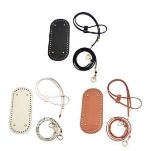 VIVIDI 3PCS/SET Handmade Bottom Long Bag Bottom Crochet Bag DIY Bag Accessories Fashion PU Leather Bag Parts Bag