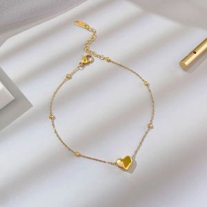 [ Bayar Ditempat ] Gelang Love Biji lada Titanium Gold Anti Karat Wanita Ori Korea Fashion