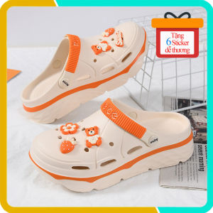 Dép Cross BEICE Đế Cao 5cm  Siêu Nhẹ Chống Bám Bẩn Phong Cách Hàn Quốc Tặng Kèm 6 Sticker Dễ Thương
