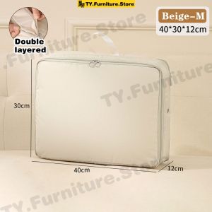 Ultra Space Saving Self Compression Organizer Storage Bag Double Zipper Expansion Organizer Bag Moisture-proof Clothes Quilt Moving Bag