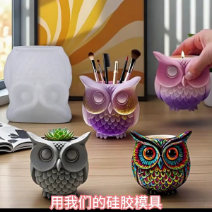 Reusable Silicone Crow Mold Silicone Texture Handmade Resin Art Crafting Mold for Decorative Planter Unique Gift Ideas