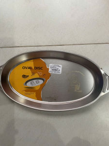 Đĩa Xoài inox 304 hình oval đĩa inox hình bầu dục Size 26cm lọt lòng k tính vành