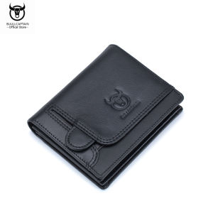 BULLCAPTAIN mens leather walletmulti-function Trifold RFID anti-theft swipe multi-card slot business wallet